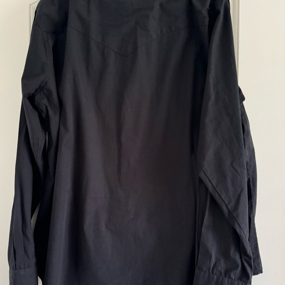 ROCKABILLY FASHIONS Men’s Black Long Sleeve Western Style Pockets-Size XXL - Picture 2 of 5